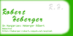 robert heberger business card